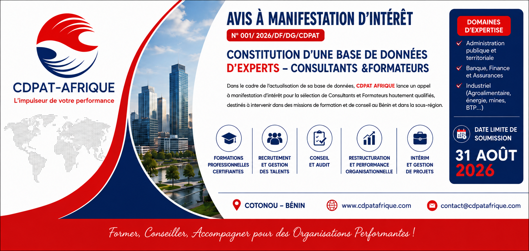 AVIS A MANIFESTATION D’INTERET | N° 001/ 2026/DF/DG/CDPAT